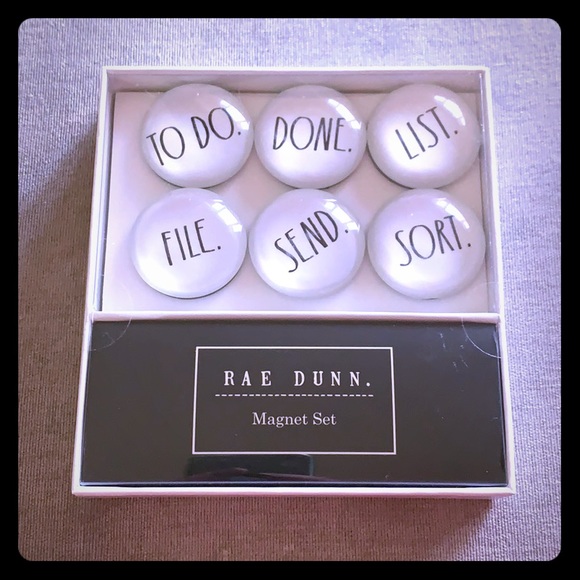 Rae Dunn Other - 🆕 Rae Dunn Set of 6 Office Magnets